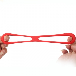 Double Cockring en silicone SOFT DUO Rouge 40 mm
