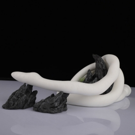 Gode long en forme de Serpent ULTRA SNAKE Blanc 120 cm 2