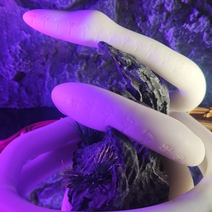 Gode long en forme de Serpent ULTRA SNAKE Blanc 120 cm