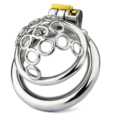 Cage de chasteté en métal SUB MAX 3.5 cm pour chasteté maximale