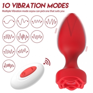Plug anal vibrant ROSY BELLO Rose de MyPlayToys