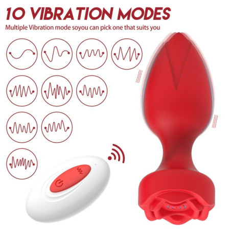 Plug anal vibrant ROSY BELLO Rose de MyPlayToys