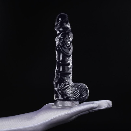 Gode transparent avec ventouse DILDICK M 15 cm