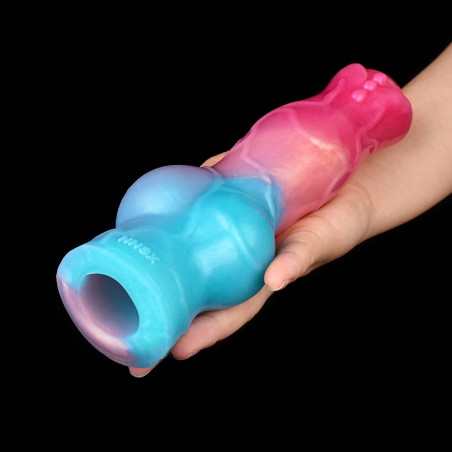 Gaine de pénis NOTT VERY DICK 18 cm Rose-Bleu