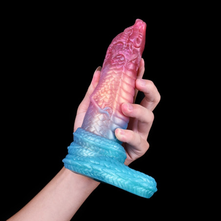 Gaine de pénis Monster YOSNEX 15 x 5 cm Rose-Bleu