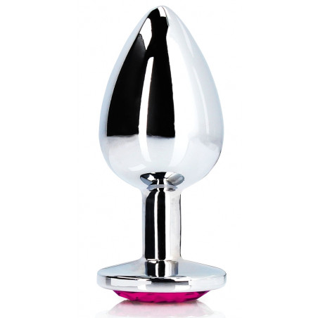 Bijou anal HEART GEM Taille S de 6 x 2.6cm Argenté et rose