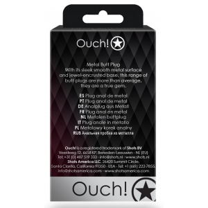 Bijou anal noir transparent ROUND GEM S 6 x 2.6 cm