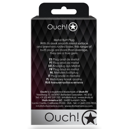 Bijou anal noir transparent ROUND GEM S 6 x 2.6 cm