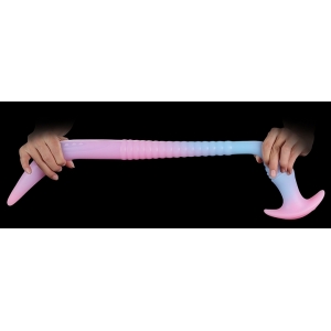 Gode anal long LUMINOUS STICOT L de 45 x 4.5cm Bicolore