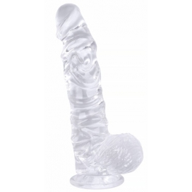 Gode transparent DILDICK XL 19 cm avec Relief 2