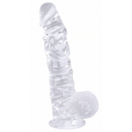 Gode transparent DILDICK S de 12.5 cm avec surface Relief 2