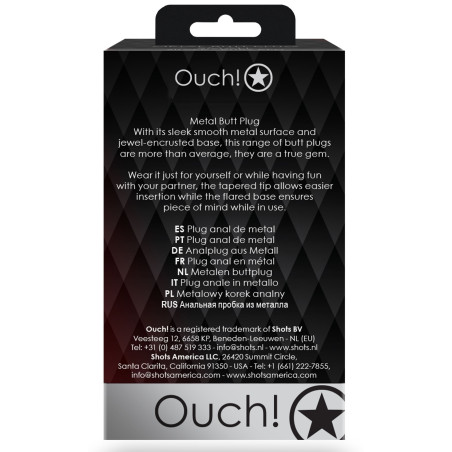 Plug Bijou anal HEART GEM M Noir-violet de 7 x 3.3 cm