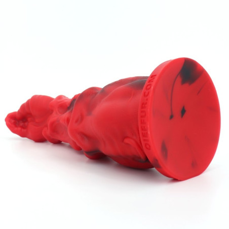 Gode bizarre en silicone SKLIRT 21 cm Rouge