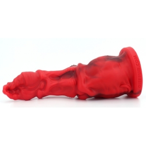 Gode bizarre en silicone SKLIRT 21 cm Rouge