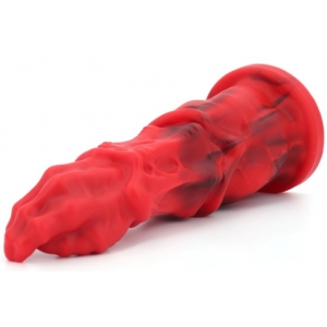Gode bizarre en silicone SKLIRT 21 cm Rouge