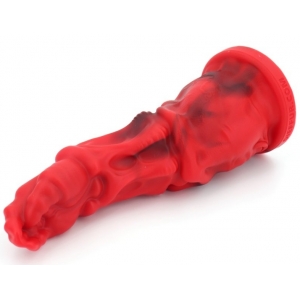 Gode bizarre en silicone SKLIRT 21 cm Rouge
