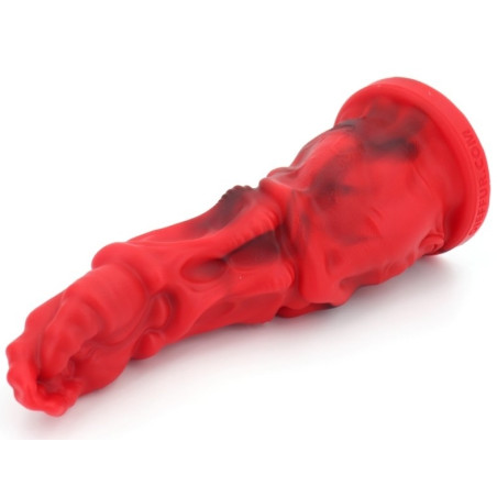 Gode bizarre en silicone SKLIRT 21 cm Rouge