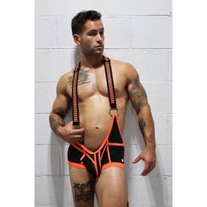 Singlet DAYCRAWLER Noir-Orange