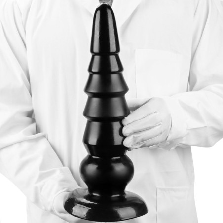 Plug anal XXL TOWER UP M Noir de Deepleasure 32 cm
