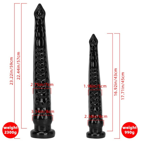Gode long Tentacule PIOV M Noir 56 cm de Deepleasure