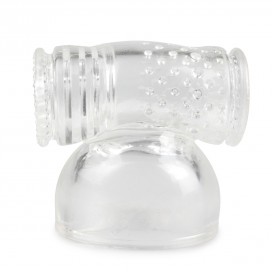 Double embout pour le masturbateur Wand en version Transparent 2