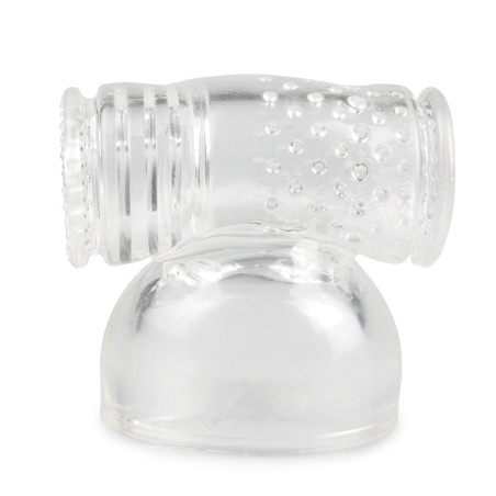 Double embout pour le masturbateur Wand en version Transparent
