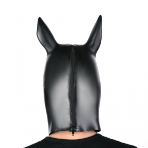 Masque Tête de cheval en latex HORSE Noir