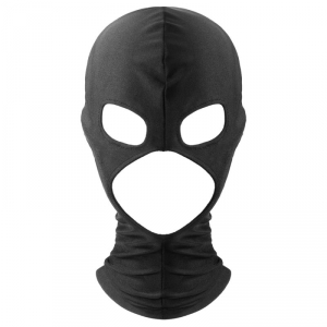 Cagoule Bdsm avec zip OPEN 3 noire en Polyester