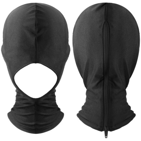 Cagoule Bdsm avec Zip OPEN N°1 Noire de BDSMaster