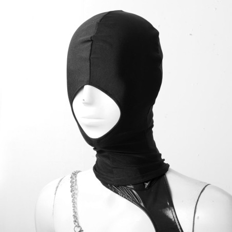 Cagoule Bdsm avec Zip OPEN N°1 Noire de BDSMaster