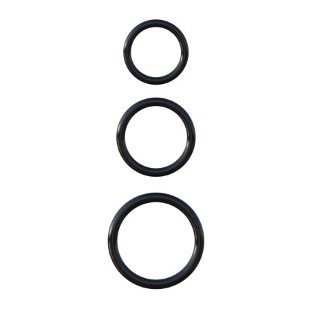 Lot de 3 cockrings en silicone C-Ringz diamètre de 32 à 51mm
