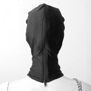 Cagoule Bdsm avec Zip OPEN N°1 Noire de BDSMaster