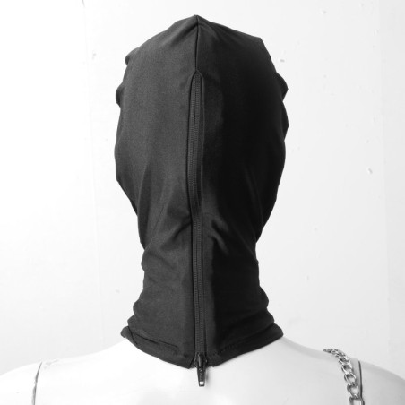 Cagoule Bdsm avec Zip OPEN N°1 Noire de BDSMaster