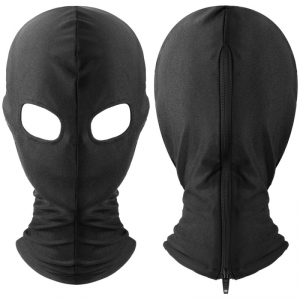 Cagoule Bdsm avez zip OPEN N°2 Noire