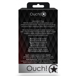 Bijou anal ROUND GEM M 7 x 3.3 cm Argenté et transparent