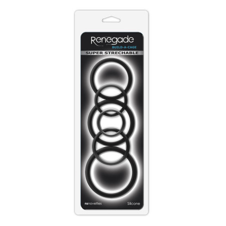Pack de 6 cockrings en silicone Renegade