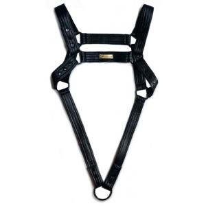 Harnais avec cockring SEXY HARNESS Simili Noir