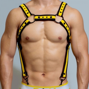 Harnais en néoprène NEO CHEST Noir-Jaune