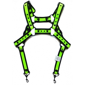 Harnais en néoprène NEO CHEST Noir-Vert fluo 2