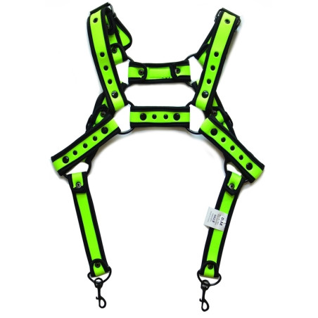 Harnais en néoprène NEO CHEST Noir-Vert fluo