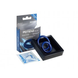 Lot de 2 cockrings en silicone bleu pour maintenir l'érection 2