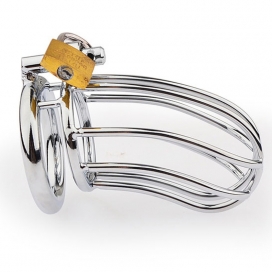 Cage de chasteté en métal LINEALE 9.5 x 3.5cm 2