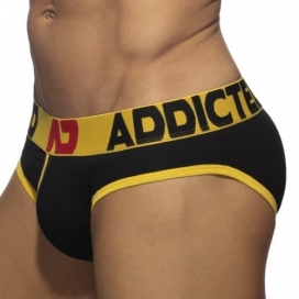 Slip OPEN FLY Noir-Jaune