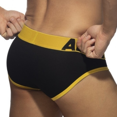 Slip OPEN FLY Noir-Jaune