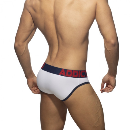 Slip OPEN FLY Blanc-Marine