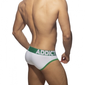 Slip OPEN FLY Blanc-Vert