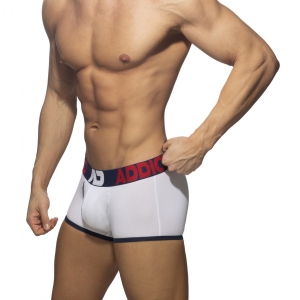 Boxer OPEN FLY Blanc-Bleu marine