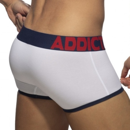 Boxer OPEN FLY Blanc-Bleu marine