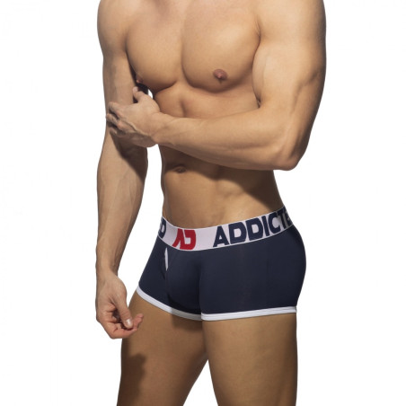 Boxer OPEN FLY Marine-Blanc
