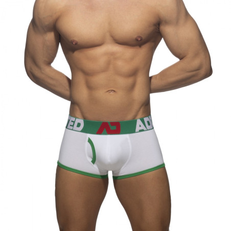 Boxer OPEN FLY Blanc-Vert